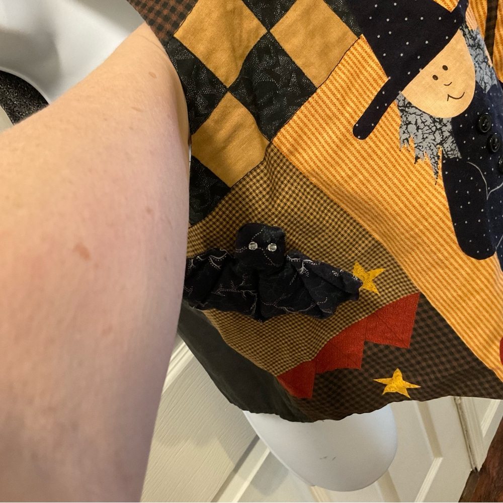 Halloween Themed Patchwork Vest - image 3